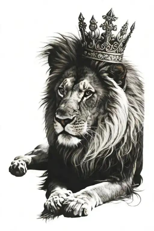 Lion Wearing A Crown