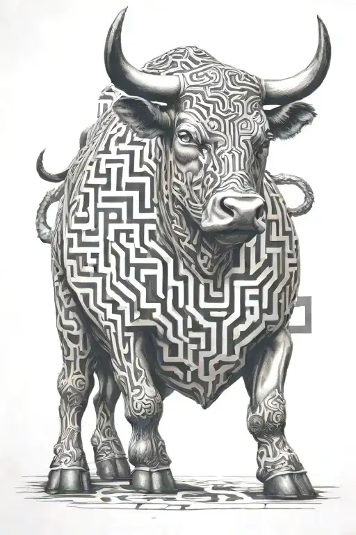 Bull Inside Maze