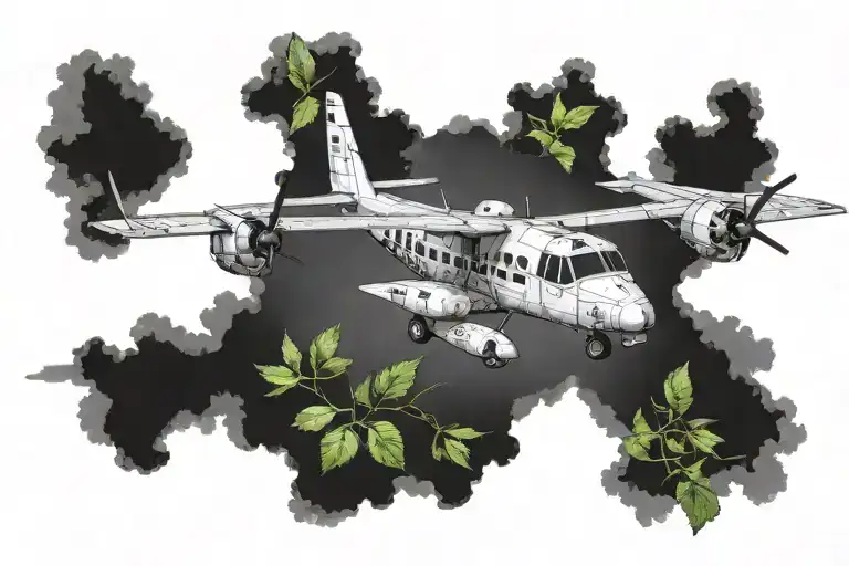 C-7a Caribou Airplane With Basil And Thyme