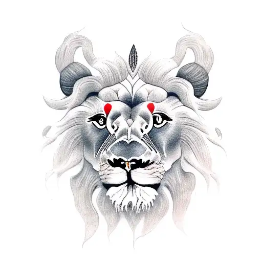 Lion With Mountain Goat