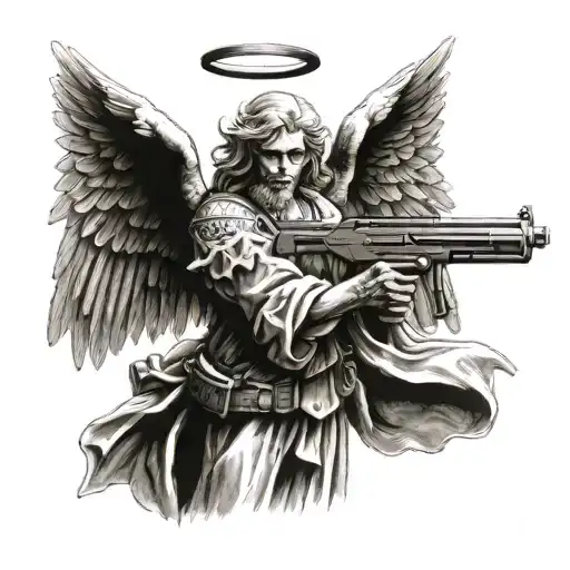 Angel With Gun In Hand