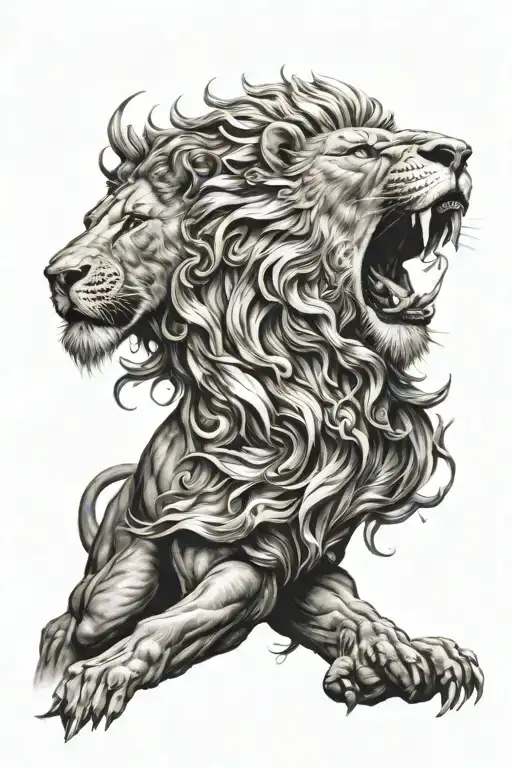 Zeus And Lion Roaring