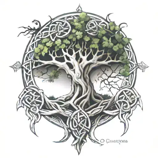 Celtic Intertwined Roots Sleeve
