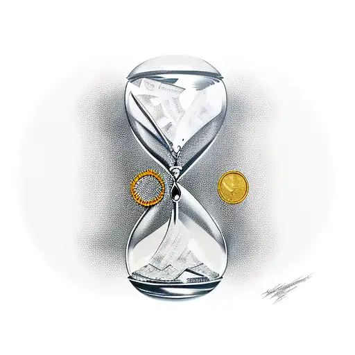 Hourglass With Money In The Top