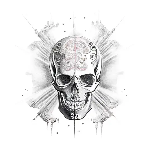 Chrome Dripping Skull