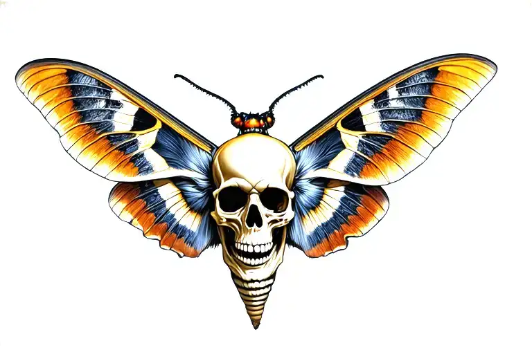 Death Moth With Skull Inside
