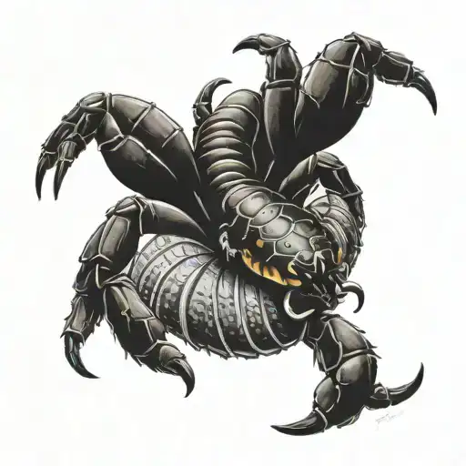 Scorpion And Spider Tattoo Design