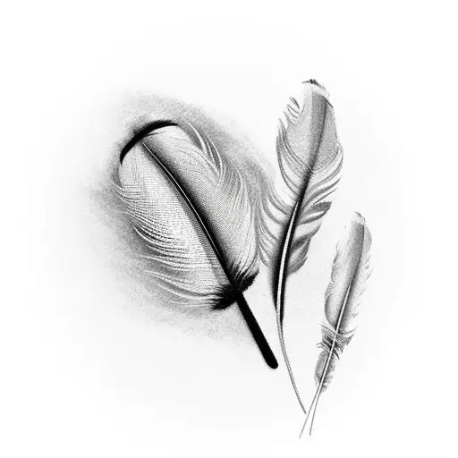 Feather With A 3 In The Middle