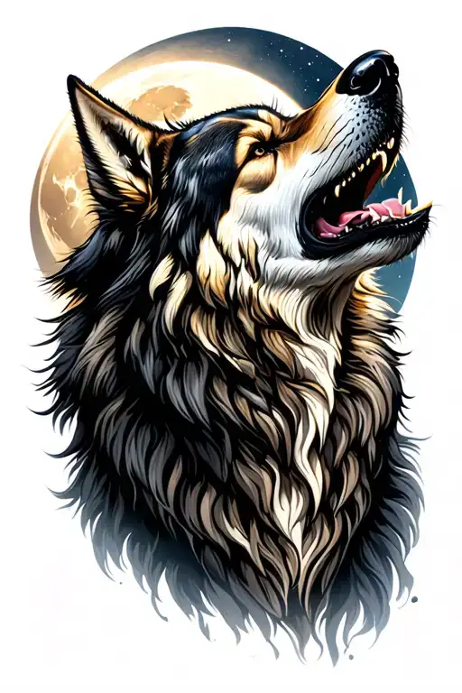 Wolf Howling At The Moon