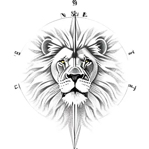 Lion With Compass