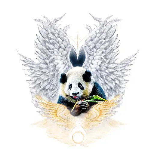 Panda With Angel Wings
