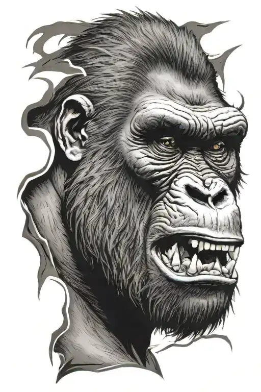 Angry Gorilla Head
