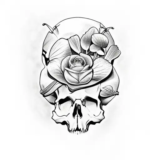 Butterfly On A Skull