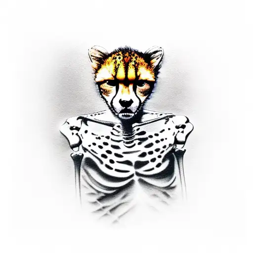 Cheetah Skeleton Running