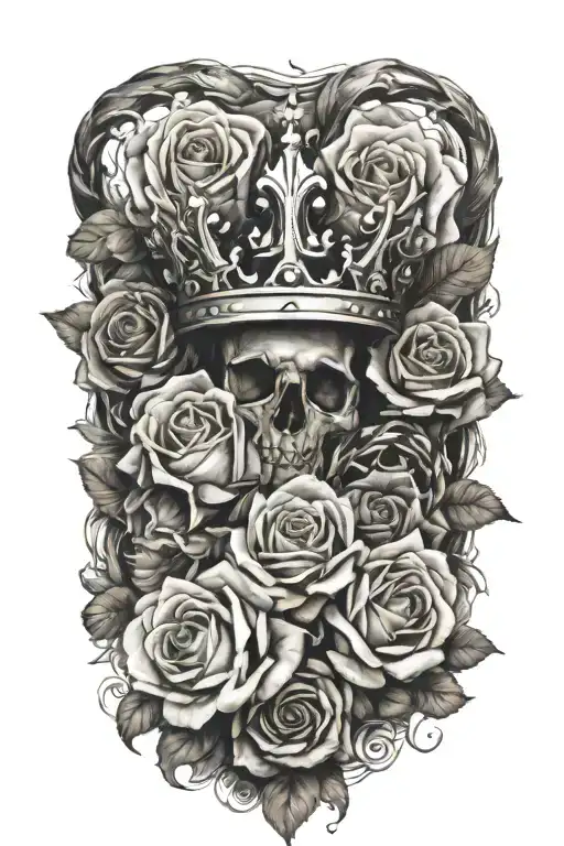 Bracelet Of Roses And Crown In