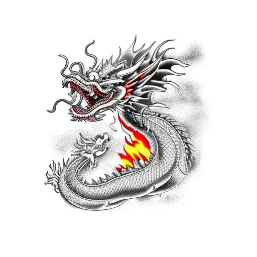 Fire-breathing Chinese Dragon