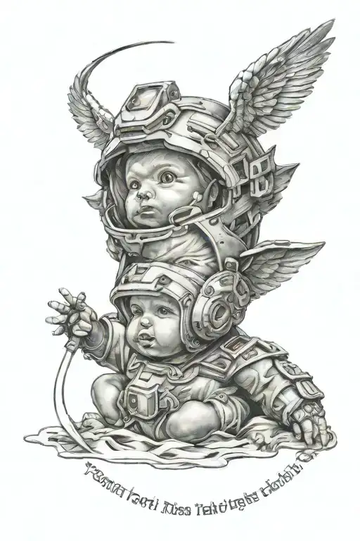 Halo Baby With God Quote