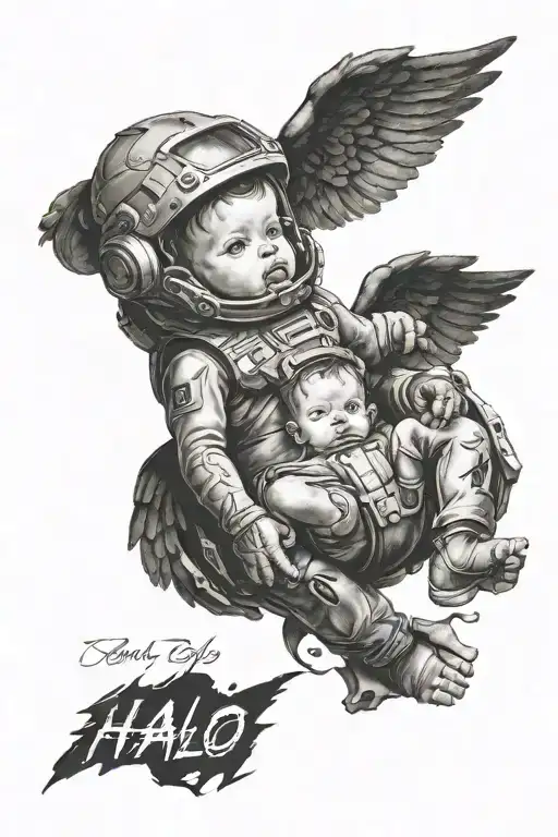 Halo Baby With God Quote