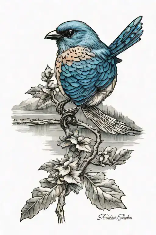 Payette Lake In Idaho With A Mountain Blue Bird