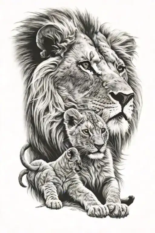 Lion And Cub