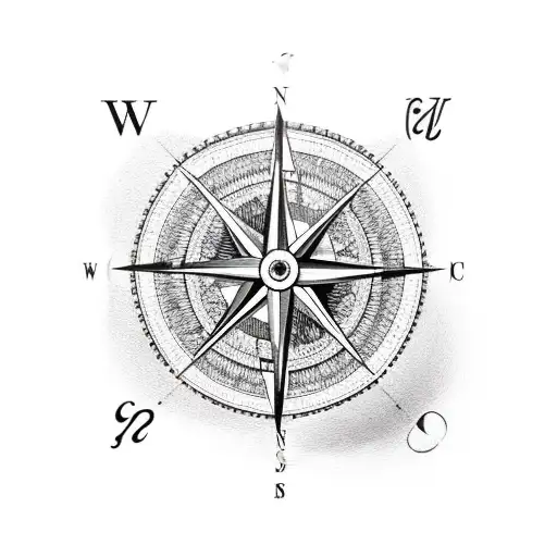 Compass With Rocky Stairs
