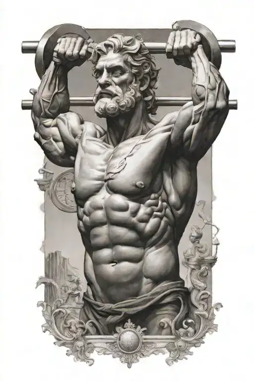 Atlas Greek God Lifting Weights