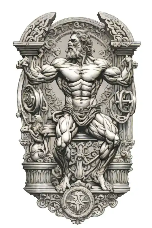 Atlas Greek God Lifting Weights