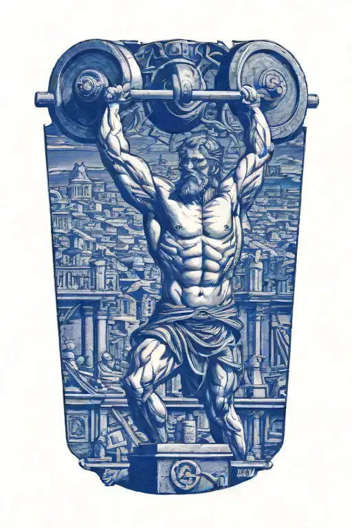 Atlas Greek God Lifting Weights