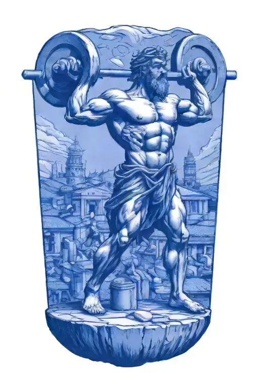 Atlas Greek God Lifting Weights