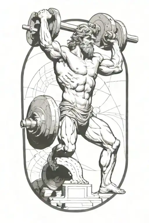 Atlas Greek God Lifting Weights