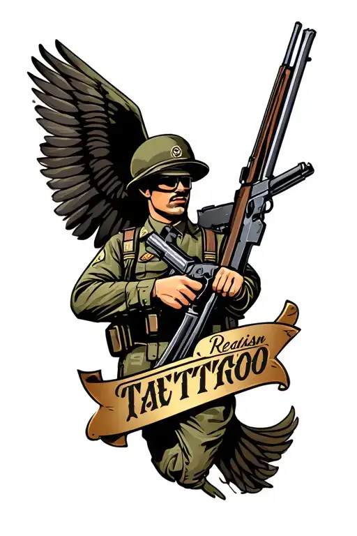 Military Tattoo With The Phrase