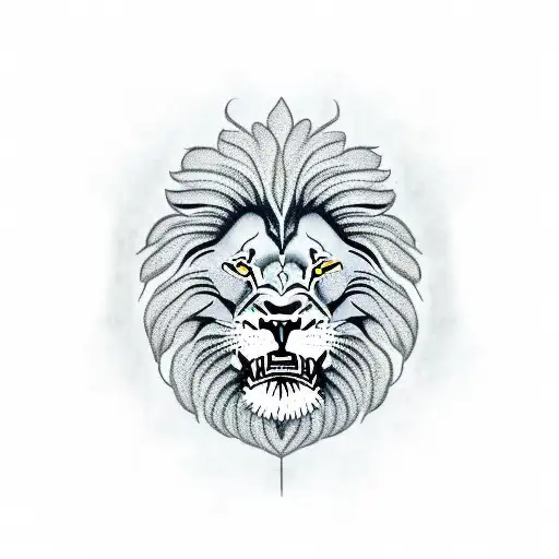 Lion Roaring With A Spartan Coming Out Of Its Mouth