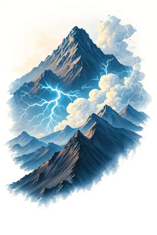 Mountain Lightning Fakan Cloud Rain