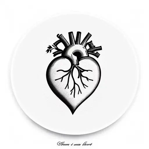 Heart Covered By Flowers And In The Middle Of The Heart The Silhouette Of A Father And Son