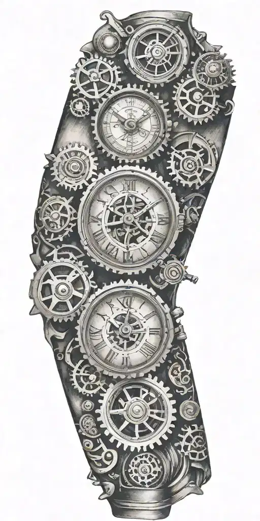 Camera With Pocket Watch With Gears