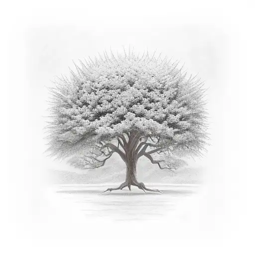 A Slight High Tree With Dates Leaves