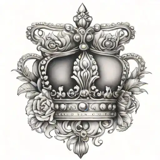 Royal Queen Crown Tattoo Design Inspired