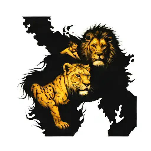 Tatuajes Para El Ante Brazo Con Leon Con Su Hijo Entre