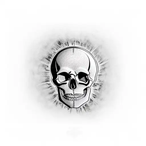 Skull With One Human Eye Piece