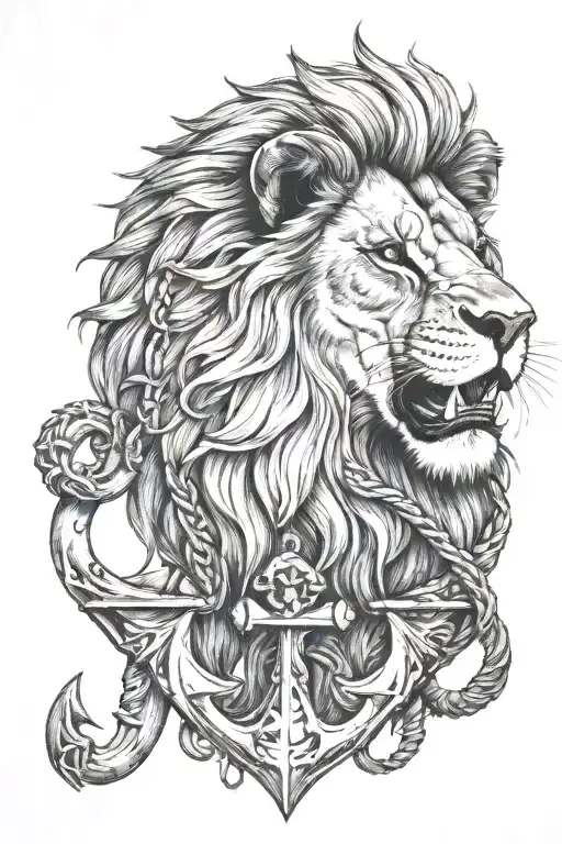 Lion With Anchor
