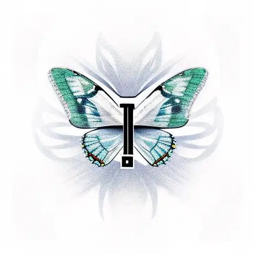 Butterfly With Birth Year In Greek Numbers