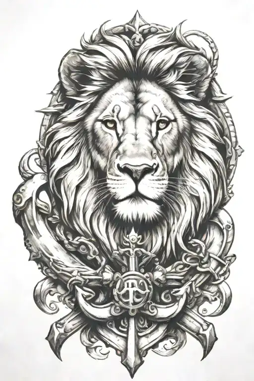 Lion With Anchor