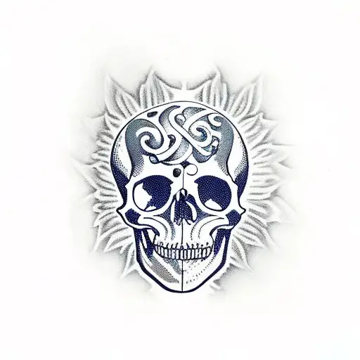 Rose Skull Cross