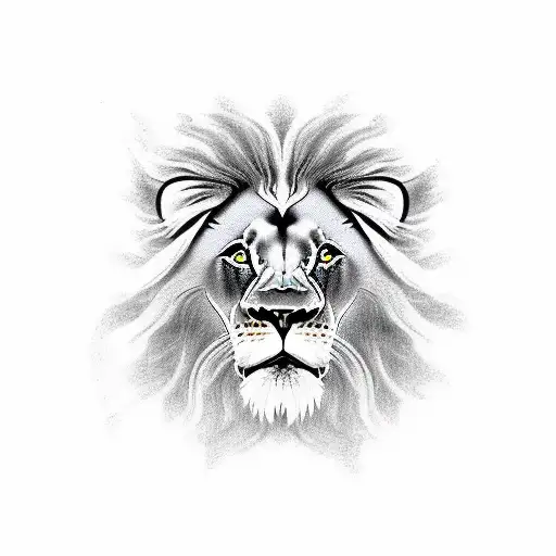 Lion Eye With One Eye Injured And The Other Eye Clean