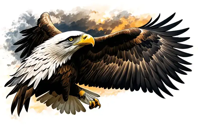 Cross With Eagle Soaring