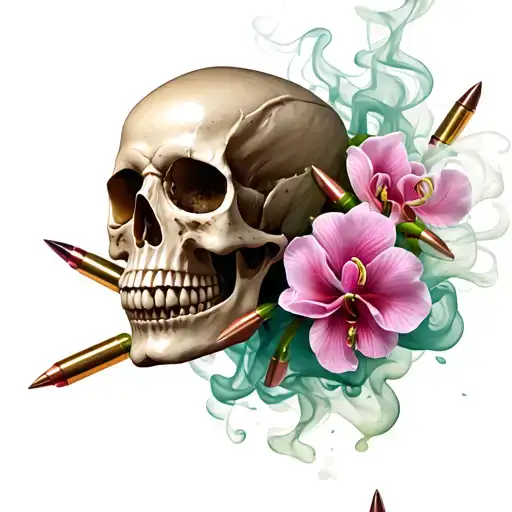 Skull And Orcid And Bullets And Smoke