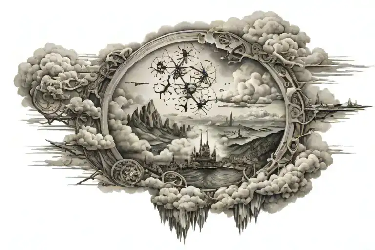 Travel Far Enough You Will See Thru Showing Thorugh Clouds