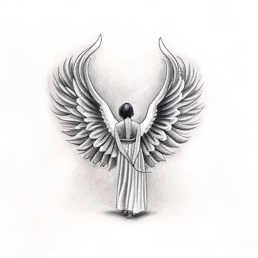 Cristiana Holding A Bible With Angel Wings