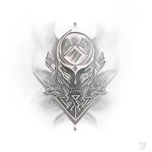 Sleeve Tattoo Of Nordic Battle