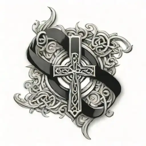 Celtic Cross Around Name